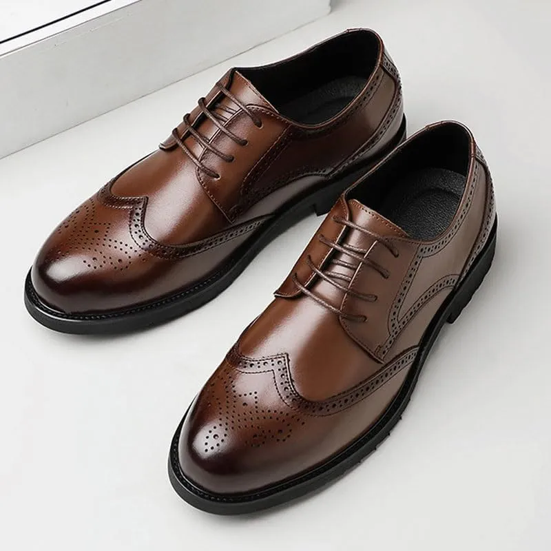 Men's Brogue Oxfords Shoes Mens Tuxedo Dress Shoe