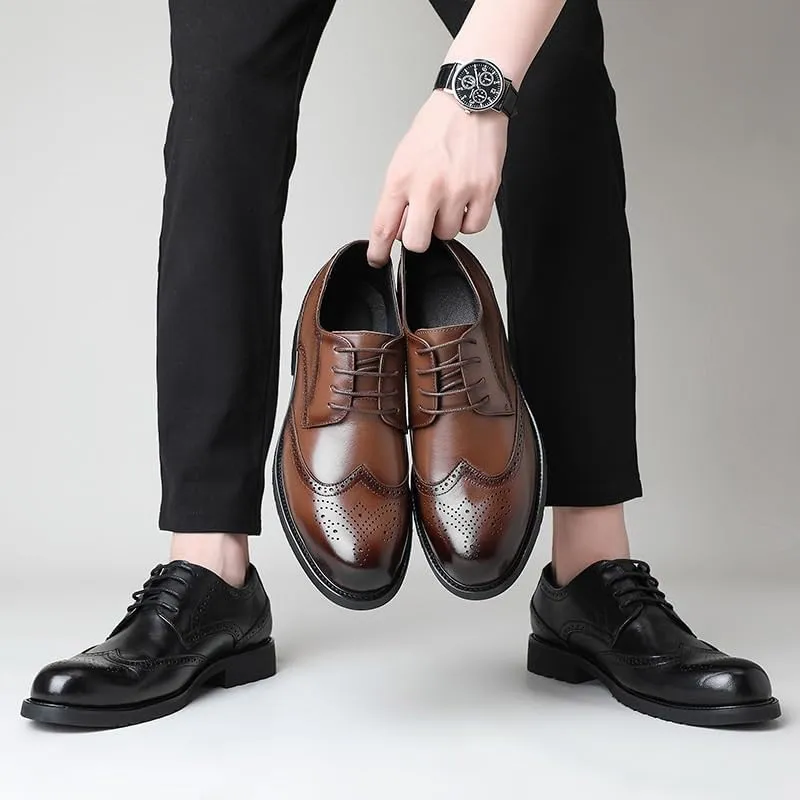 Men's Brogue Oxfords Shoes Mens Tuxedo Dress Shoe
