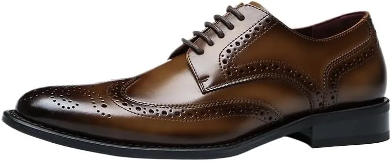 Men's Classic Plain-Toe Oxford Dress Shoes - Full-Grain Leather Construction for Corporate Boardroom Presentations