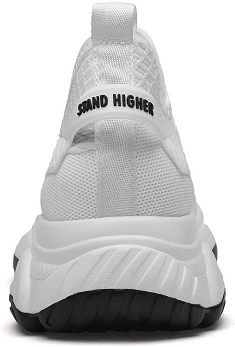 Men's Fashion Solid Color Mesh Fabric Inside Heightening Sports Shoes Casual Breathable Running Shoes Mens Lite Adapt Sneaker -