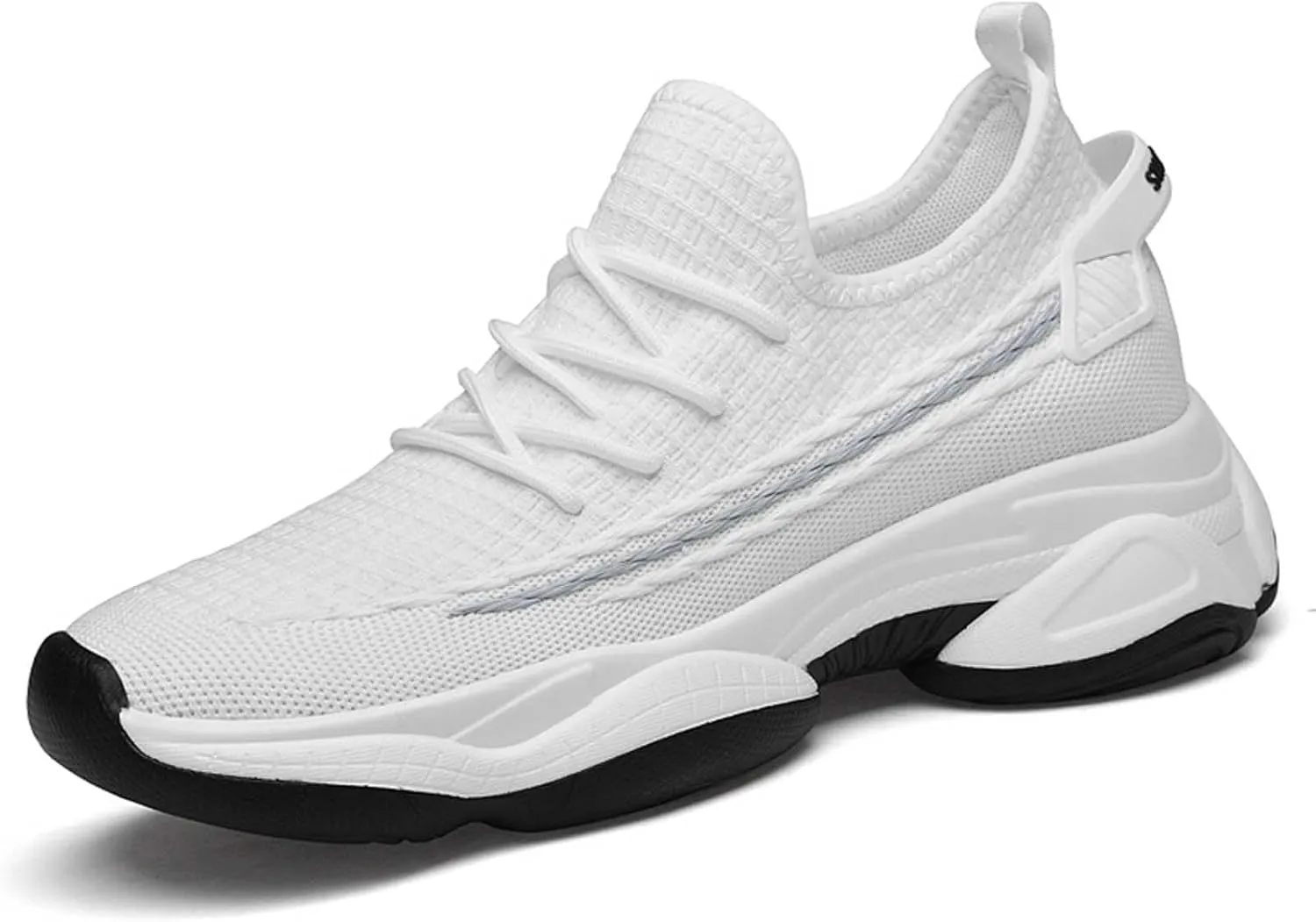 Men's Fashion Solid Color Mesh Fabric Inside Heightening Sports Shoes Casual Breathable Running Shoes Mens Lite Adapt Sneaker -