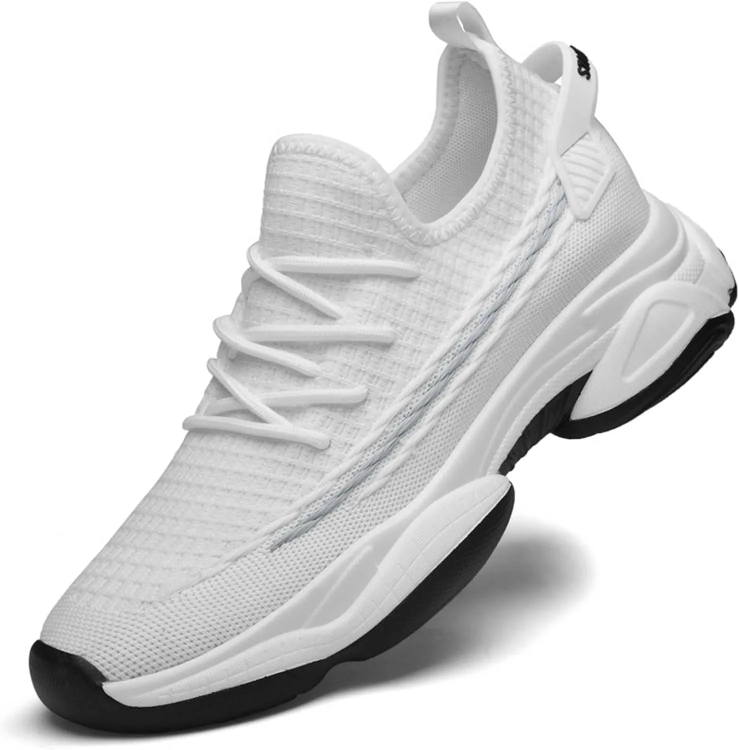 Men's Fashion Solid Color Mesh Fabric Inside Heightening Sports Shoes Casual Breathable Running Shoes Mens Lite Adapt Sneaker -