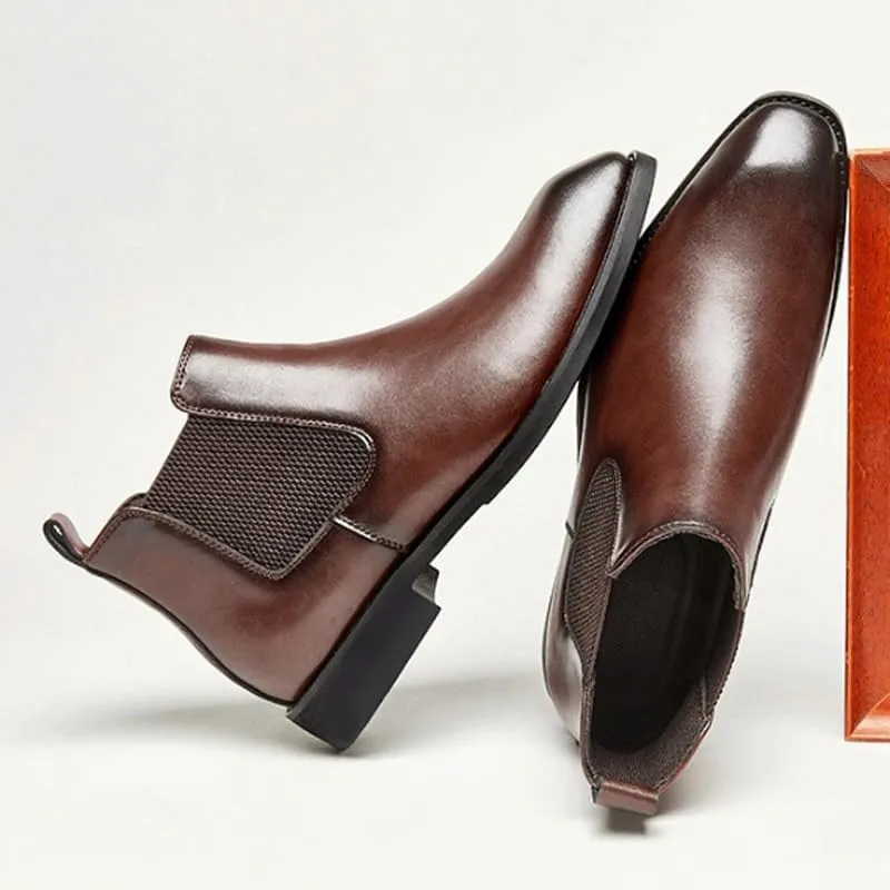 Men's Luxury Business Oxfords Handcrafted Leather Dress Shoes with Non-Slip Rubber Sole & Padded Collar