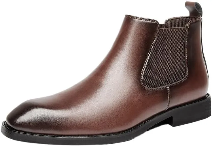Men's Luxury Business Oxfords Handcrafted Leather Dress Shoes with Non-Slip Rubber Sole & Padded Collar