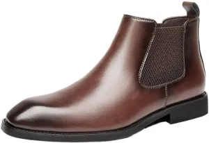 Men's Luxury Business Oxfords Handcrafted Leather Dress Shoes with Non-Slip Rubber Sole & Padded Collar