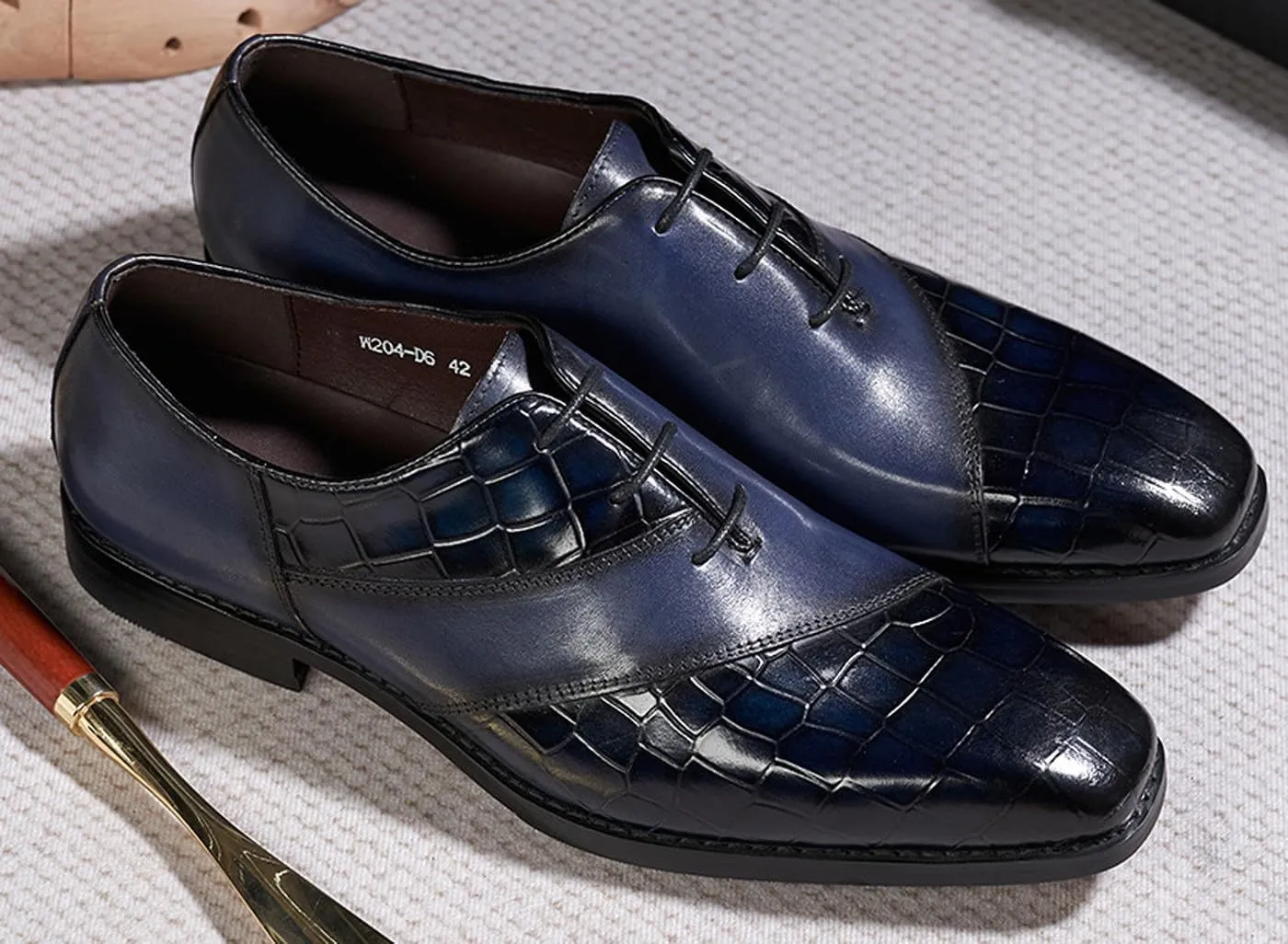 Mens Oxfords Formal Dress Suit Shoes Genunie Leather Plain Toe Modern Luxury Derby Men's Prom Wedding Business Causal Two Tone Shoes Fashion Comfortable Tuxedo Shoes for Men