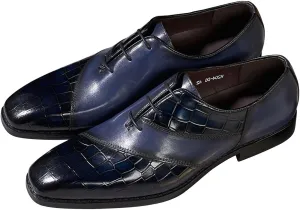 Mens Oxfords Formal Dress Suit Shoes Genunie Leather Plain Toe Modern Luxury Derby Men's Prom Wedding Business Causal Two Tone Shoes Fashion Comfortable Tuxedo Shoes for Men