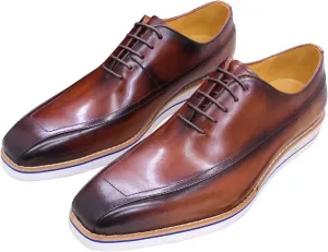 Mens Oxfords Formal Dress Suit Shoes Genunie Leather Wingtip Modern Prom Shoes Men's Fashion Business Casual Luxury Wedding Tuxedo Shoes for Men