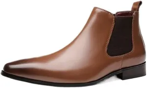 Men's Professional Business Oxfords Genuine Leather Dress Shoes with Cushioned Footbed & Slip-Resistant Sole