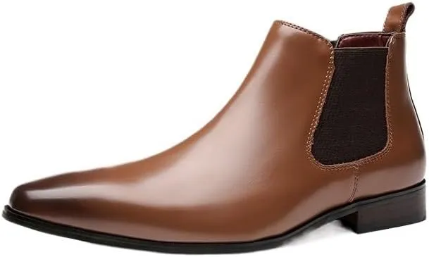 Men's Professional Business Oxfords Genuine Leather Dress Shoes with Cushioned Footbed & Slip-Resistant Sole