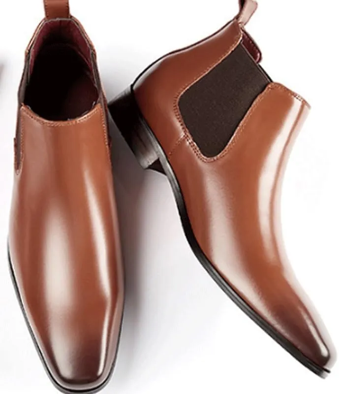 Men's Professional Business Oxfords Genuine Leather Dress Shoes with Cushioned Footbed & Slip-Resistant Sole