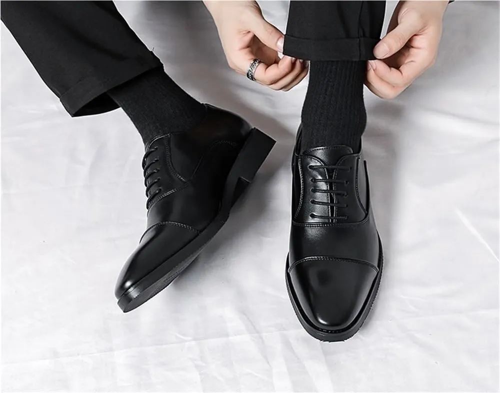 Mens Ventilated Formal Dress Shoes Wedding Business Oxfords Comfortable Breathable Slip Resistant