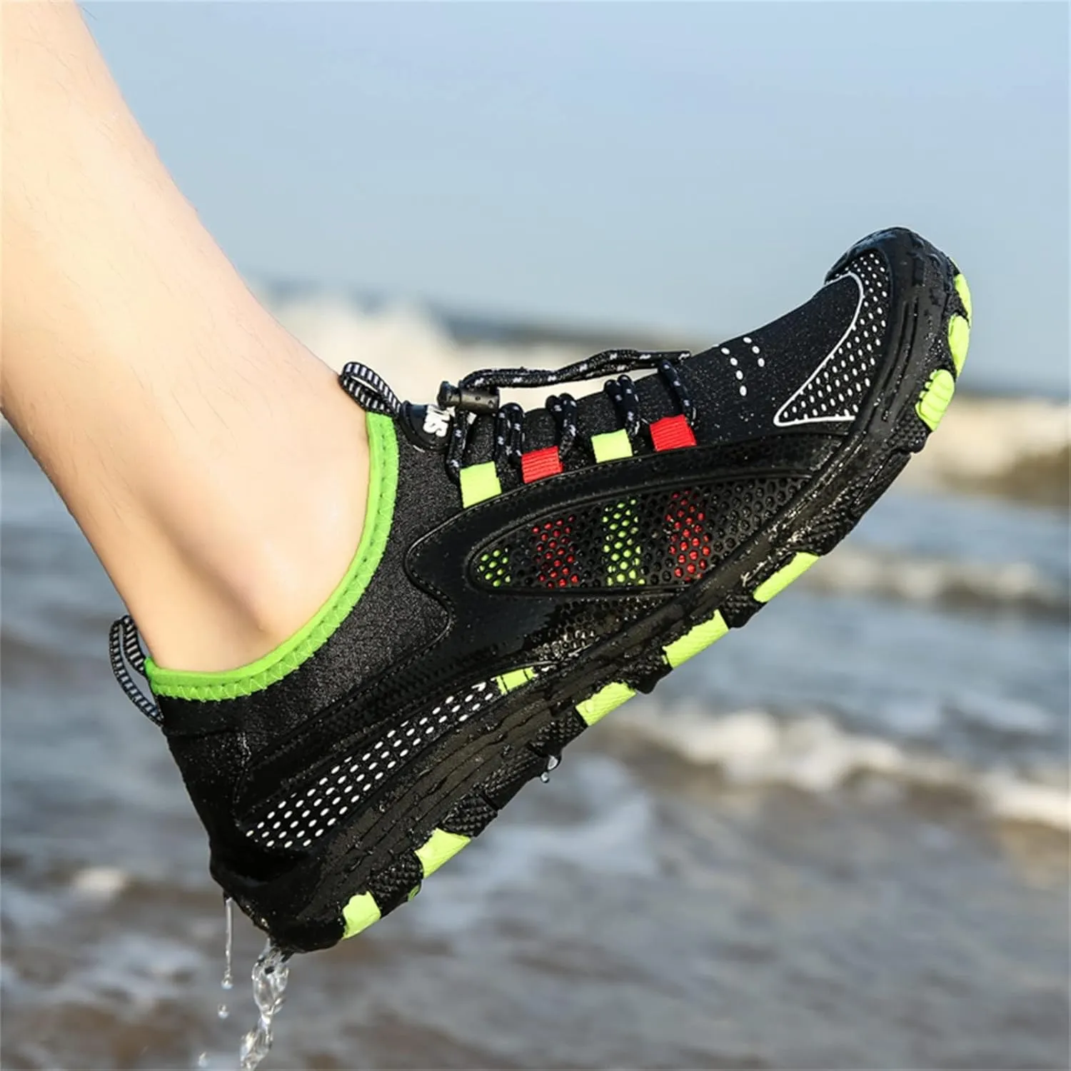 Mens Water Proof Shoes Size 12 Closed Toe Non Slip Hiking Water Shoes Men Womens Wide Width Water Shoes Slip on Soft Beach Shoes for Pool Beach Surf Walking Water Park