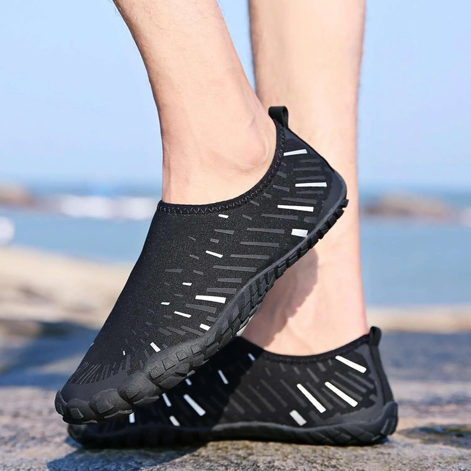 Mens Water Proof Shoes Size 12 Closed Toe Non Slip Hiking Water Shoes Men Womens Wide Width Water Shoes Slip on Soft Beach Shoes for Pool Beach Surf Walking Water Park