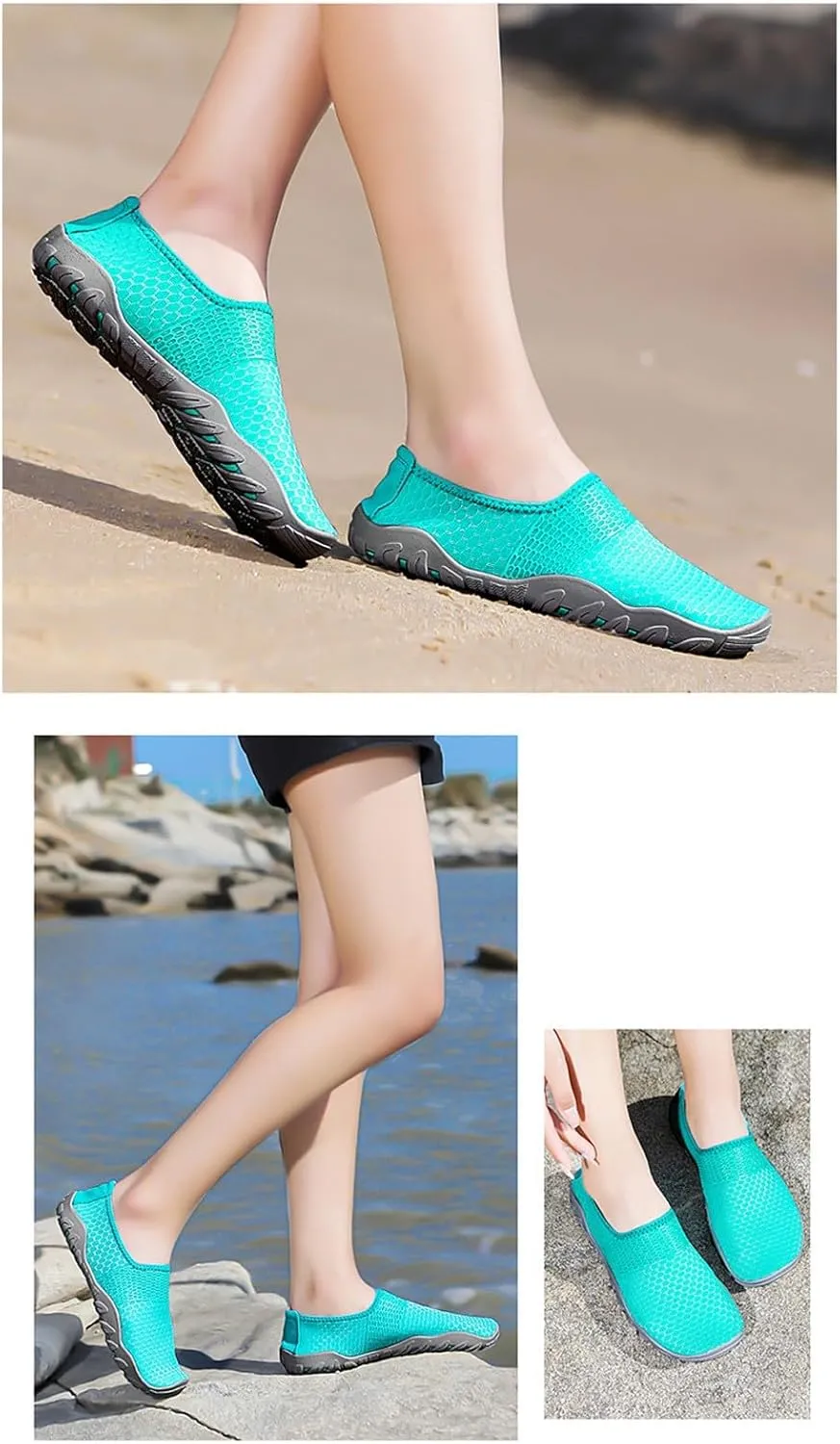 Mens Water Shoes Size 11 Wide Width Closed Toe Non Slip Outdoor Beach Swimming Aqua Socks Surf River Boat Sea Yoga