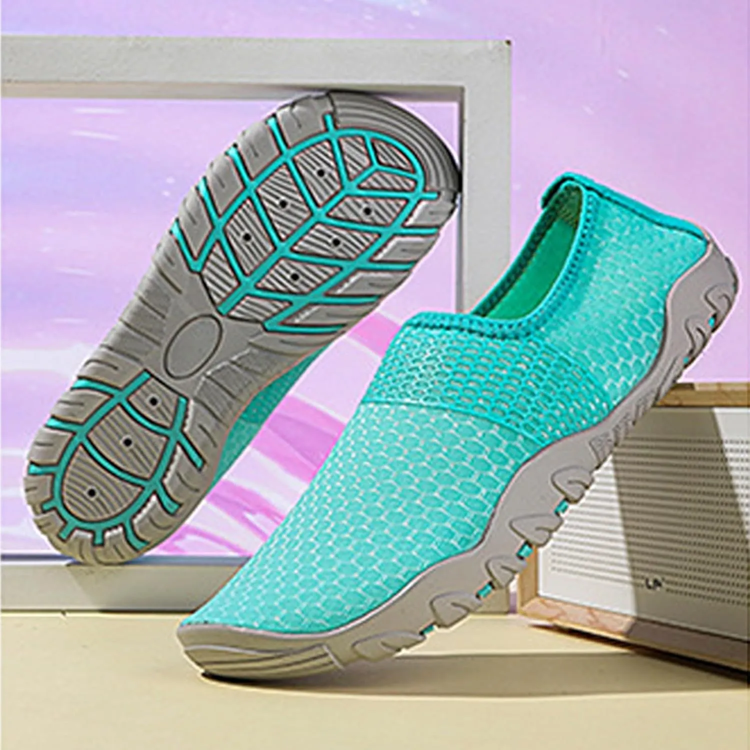 Mens Water Shoes Size 11 Wide Width Closed Toe Non Slip Outdoor Beach Swimming Aqua Socks Surf River Boat Sea Yoga