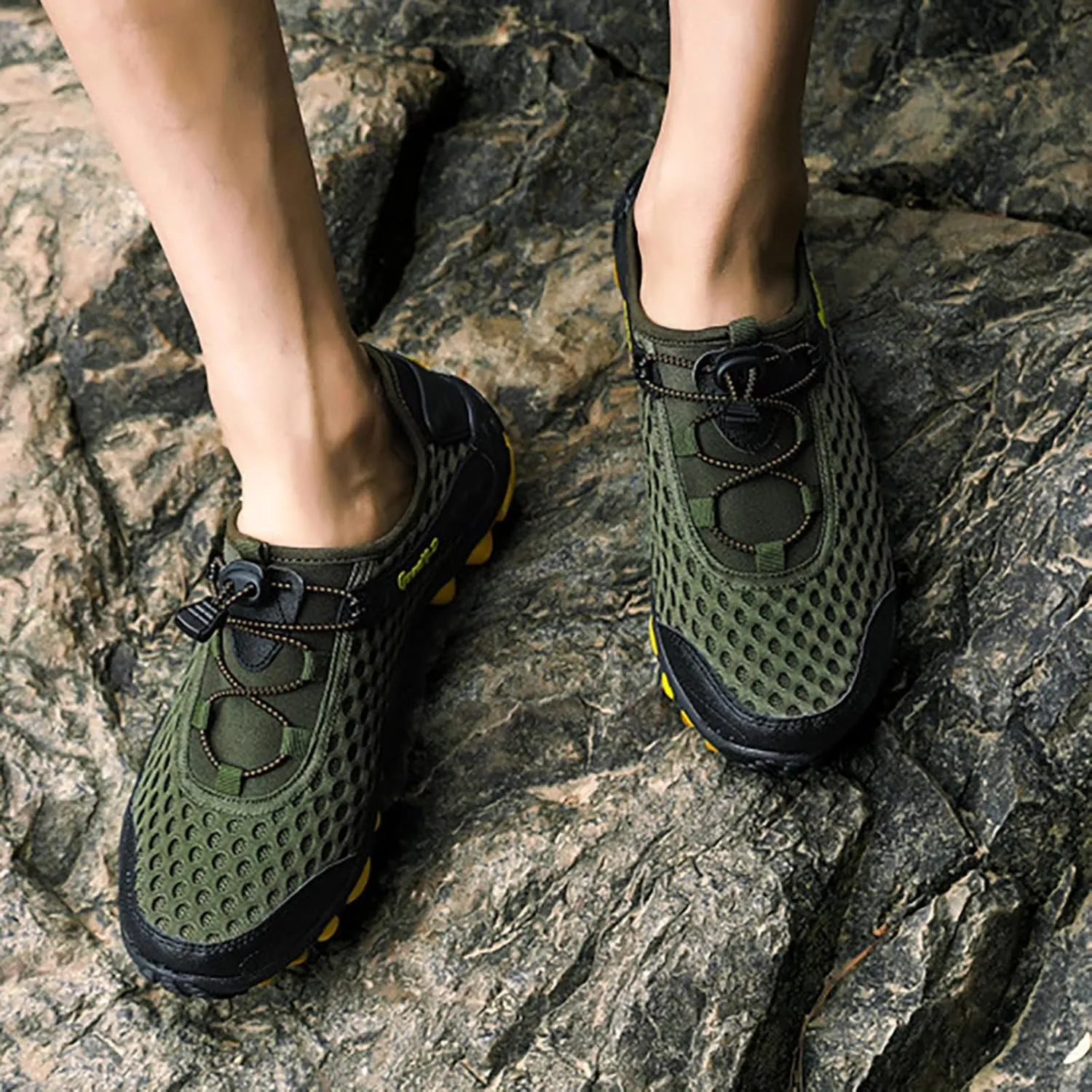 Mens Water Shoes Wide Width Non Slip Athletic Footwear Wide Toe Water Shoes Barefoot