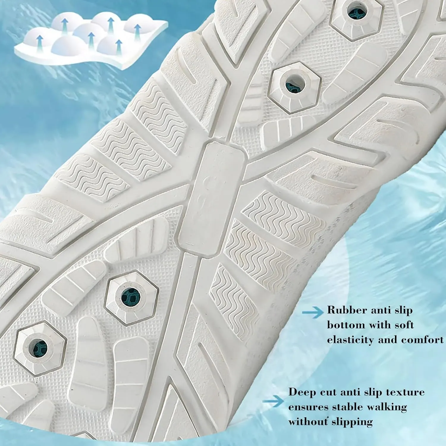 Mens Water Shoes Wide Width Non Slip Athletic Footwear Wide Toe Water Shoes Barefoot