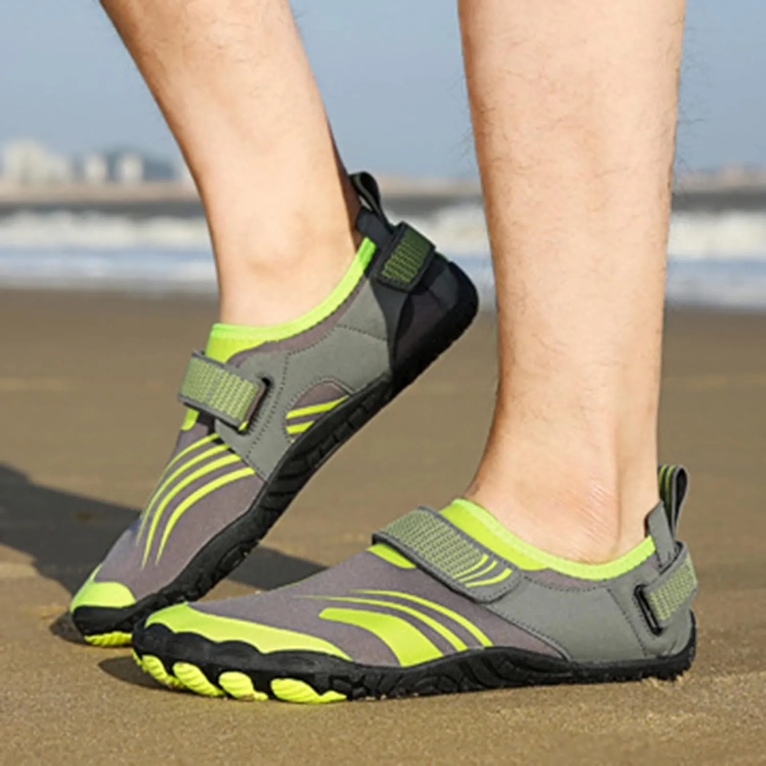 Mens Water Shoes Wide Width Slip on for Men Women Barefoot Water Shoes Men Womens Pool Shoes Quick Dry Water Sports Barefoot Shoes for Beach Swim Surf Yoga Exercise