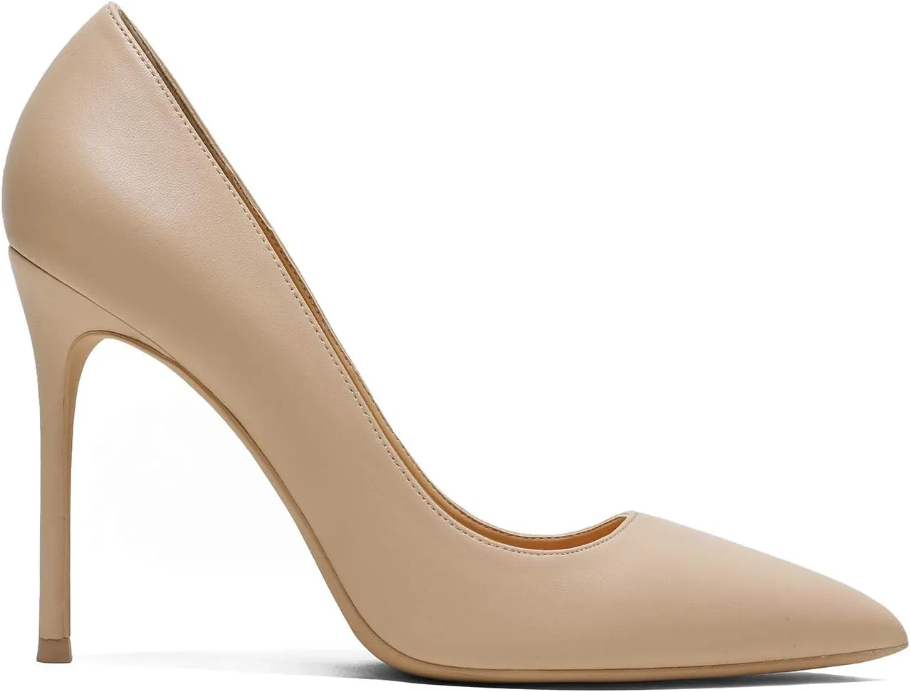 MOOMMO Women Satin High Heel Pumps Pointed Toe Sexy Stilettos 4 inch Slip On Formal Dress Shoes for Ladies Wedding Party Evening Work 4-13 M US
