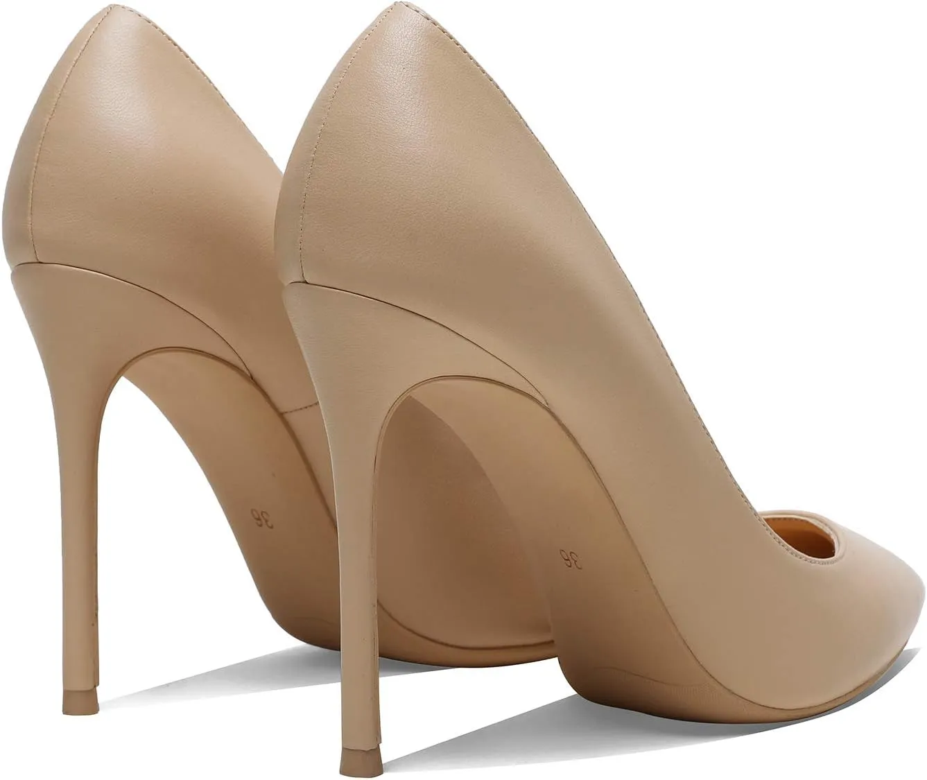 MOOMMO Women Satin High Heel Pumps Pointed Toe Sexy Stilettos 4 inch Slip On Formal Dress Shoes for Ladies Wedding Party Evening Work 4-13 M US