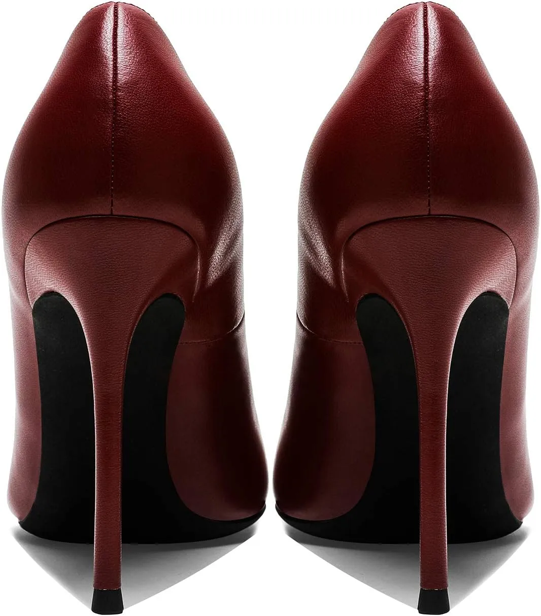 MOOMMO Women Satin High Heel Pumps Pointed Toe Sexy Stilettos 4 inch Slip On Formal Dress Shoes for Ladies Wedding Party Evening Work 4-13 M US