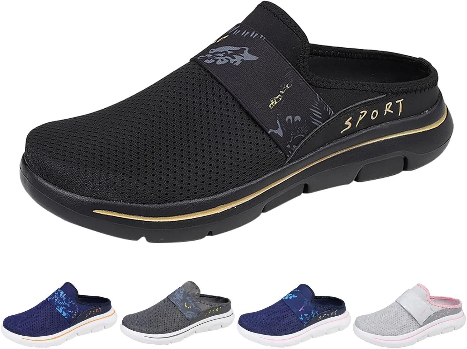 Mules for Women 2025 Backless Walking Sneakers Mens Casual Shoes Sports Casual Tennis Shoes Men Shoes Sneakers Steel Toe Tennis Shoe Loafers Dress Shoe