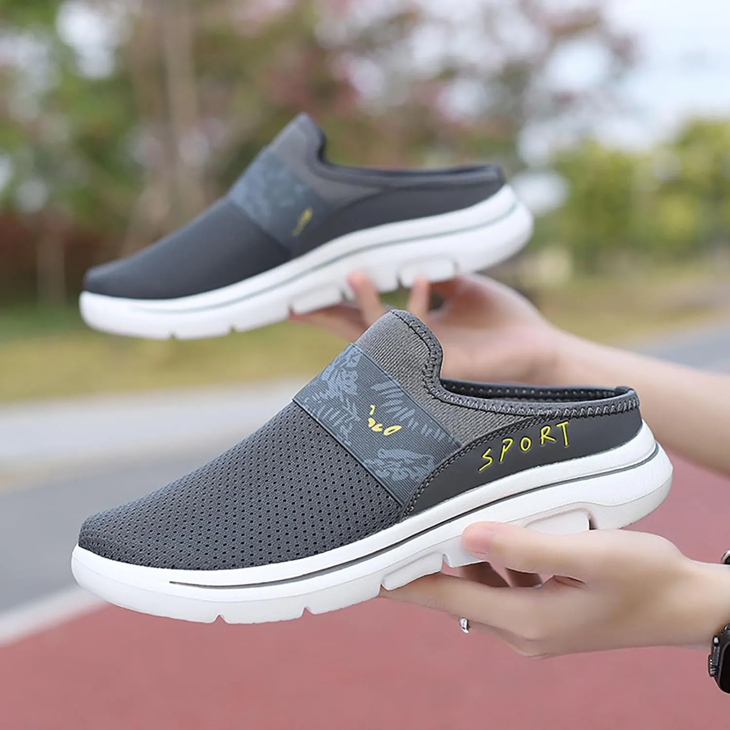Mules for Women 2025 Backless Walking Sneakers Running Shoes for Women Comfort Slip On Shoes Casual Black Sneakers Tennis Shoe Loafers Casual Slip On