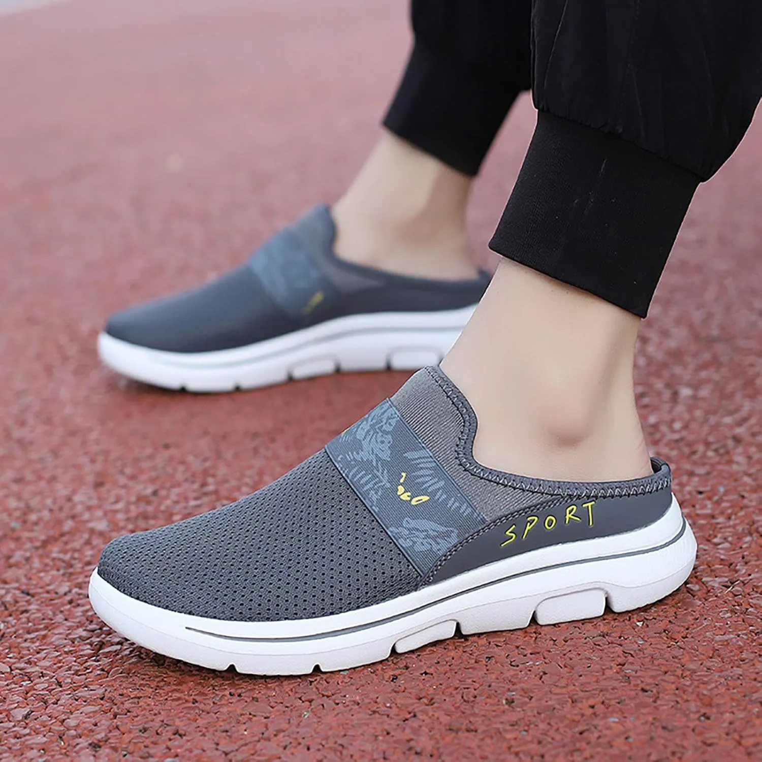 Mules for Women 2025 Backless Walking Sneakers Running Shoes for Women Comfort Slip On Shoes Casual Black Sneakers Tennis Shoe Loafers Casual Slip On