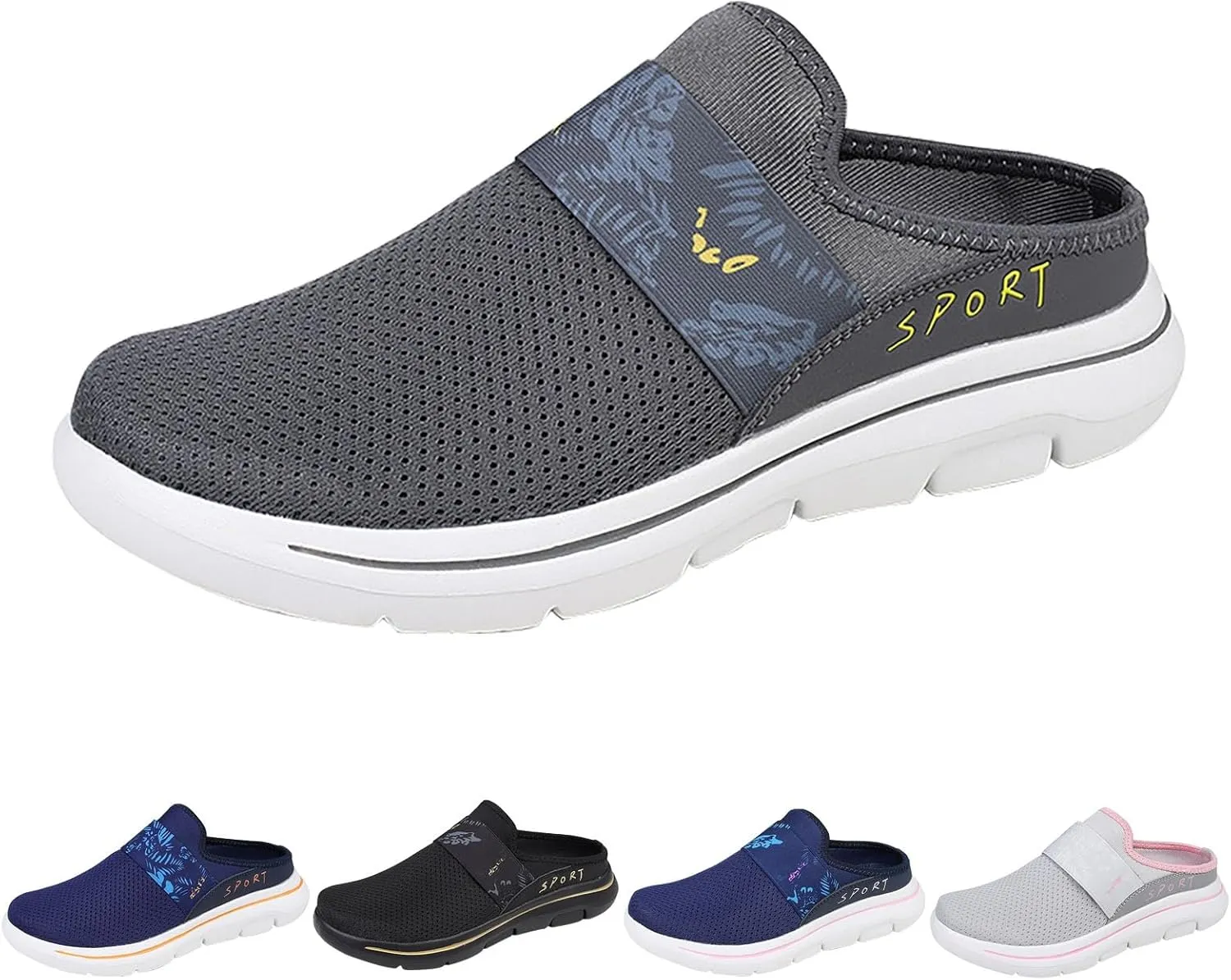 Mules for Women 2025 Backless Walking Sneakers Running Shoes for Women Comfort Slip On Shoes Casual Black Sneakers Tennis Shoe Loafers Casual Slip On