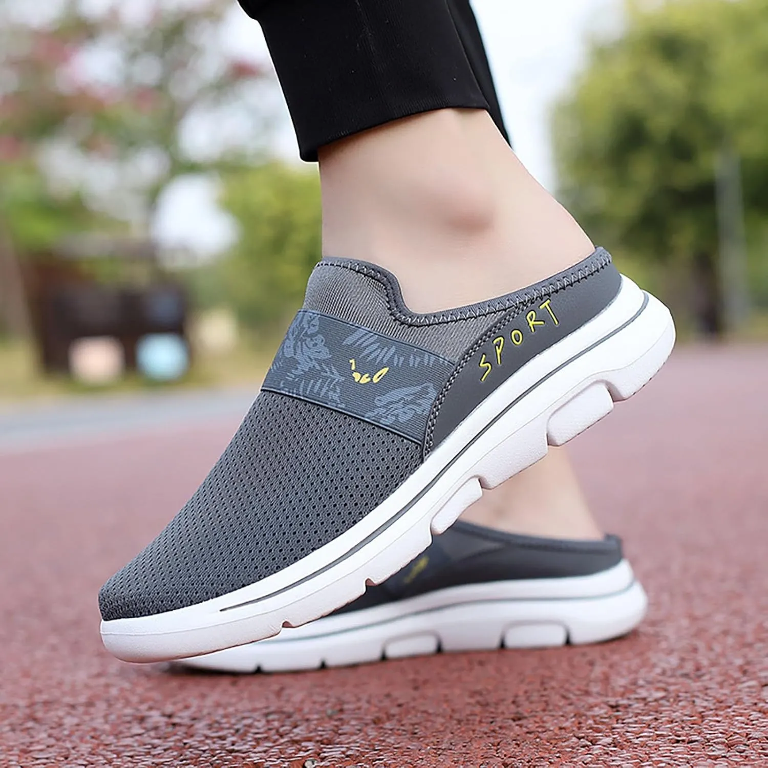 Mules for Women 2025 Backless Walking Sneakers Running Shoes for Women Comfort Slip On Shoes Casual Black Sneakers Tennis Shoe Loafers Casual Slip On