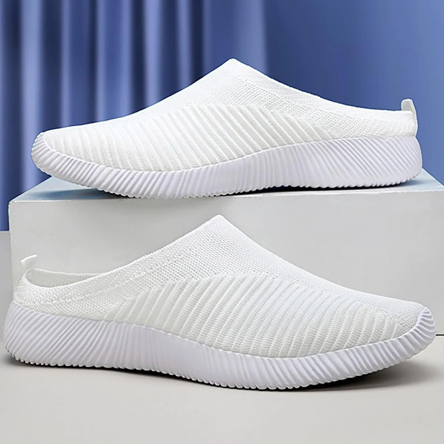 Mules for Women 2025 Backless Walking Sneakers Tennis Shoes Womens Comfortable Brown Casual Shoes Women's Fashion Sneakers Platform Tennis Shoe Loafers Shoe
