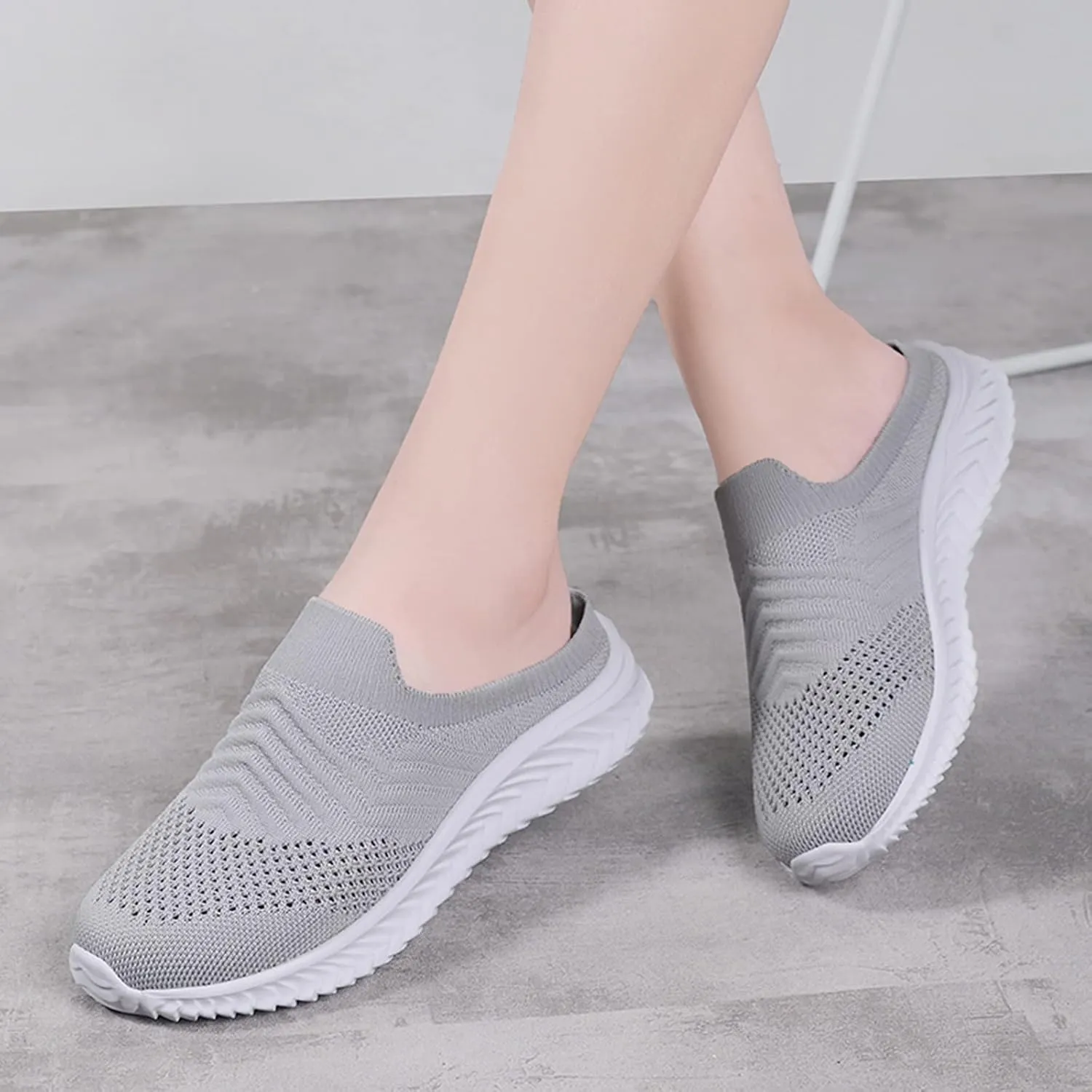 Mules for Women 2025 Backless Walking Sneakers Tennis Shoes Womens Lightweight Woman Shoes Casual Wedge Sneakers Tennis Shoe Loafers Casual Slip On
