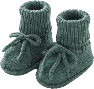 Newborn Baby Booties Sock Shoes Hand Knitting Crochet Boys Girls Infant Cozy Indoor Breathable Walking Shoes
