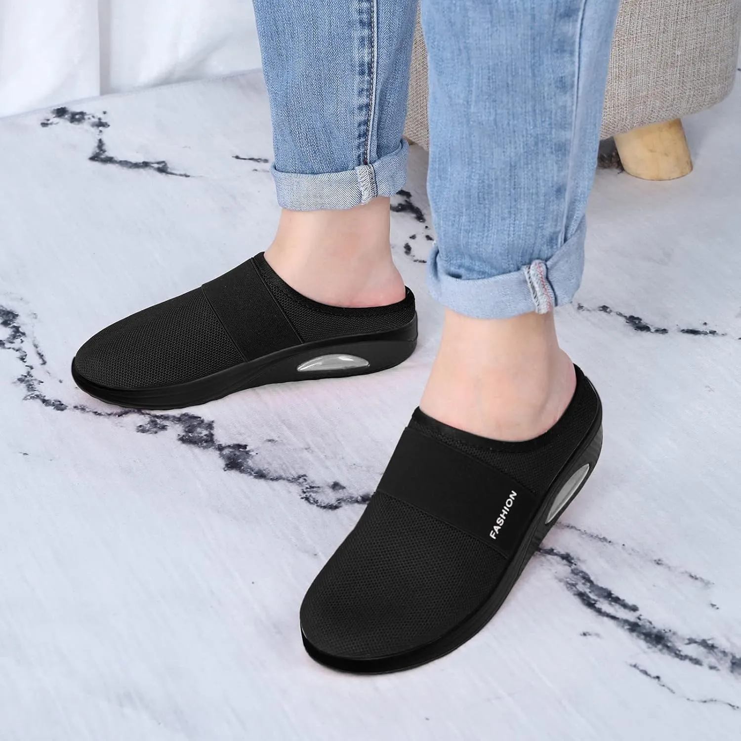 Non Slip Work Shoes Women Mesh Breathable Slip On Shoes Casual Men's Fashion Sneakers Running Lightweight Tennis White Tennis Shoe Loafers Dress Shoe