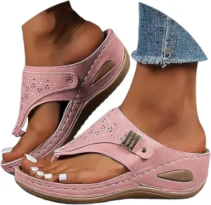 Orthopedic Sandals For Women 2025 Comfortable Arch Support Slide Slippers Plantar Fasciitis Orthotic Thong Flip Flops