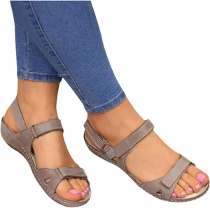 Orthopedic Sandals for Women, Womens Comfy Orthotic Sandal Anti-Slip Breathable Arch Support Platform Wedge Sandal Soft Comfortable