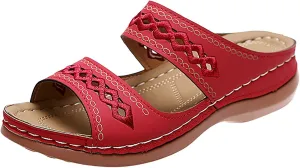 Orthopedic Summer Slides for Women with Arch Support Comfortable Walking Shoes Lightweight Adjustable Straps Beach Casual Outdoor Recovery Sandals
