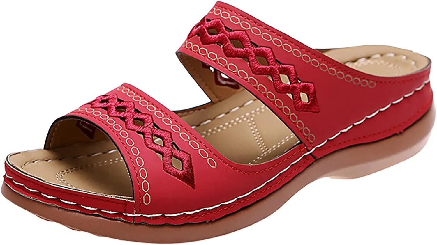 Orthopedic Summer Slides for Women with Arch Support Comfortable Walking Shoes Lightweight Adjustable Straps Beach Casual Outdoor Recovery Sandals