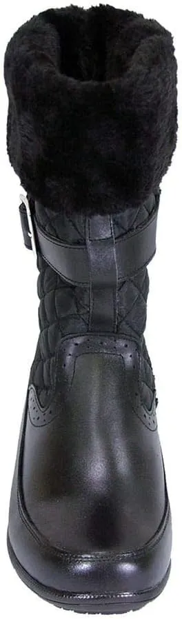 Peerage Leila Women Wide Width Leather Boots for Fall and Winter