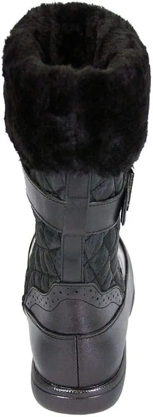 Peerage Leila Women Wide Width Leather Boots for Fall and Winter