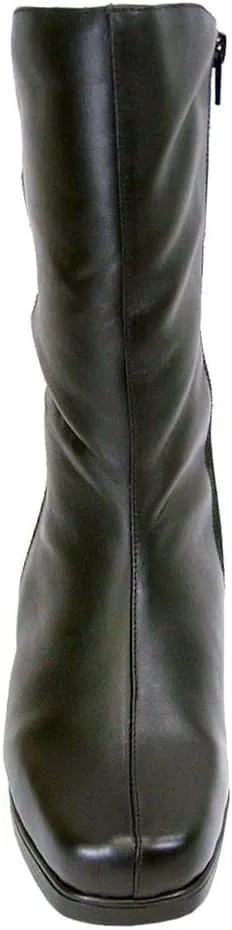 Peerage Simone Women Wide Width Casual Dress Mid Calf Leather Boots