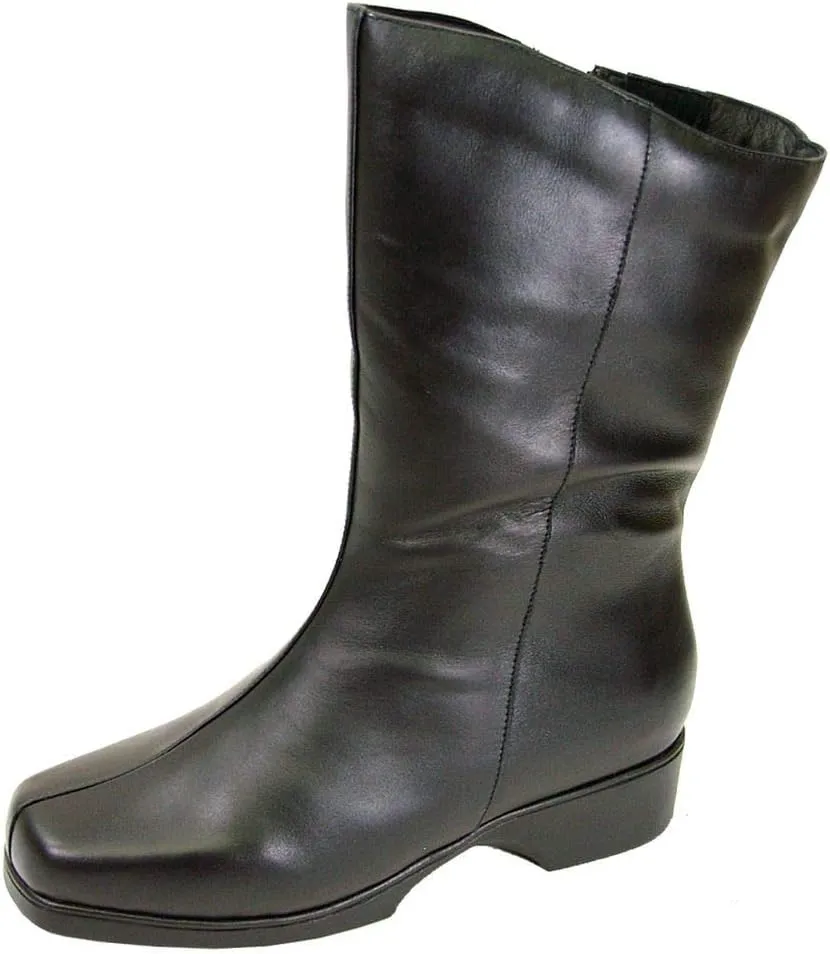 Peerage Simone Women Wide Width Casual Dress Mid Calf Leather Boots