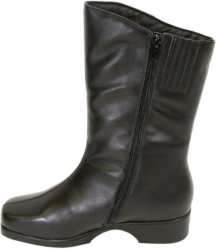 Peerage Simone Women Wide Width Casual Dress Mid Calf Leather Boots