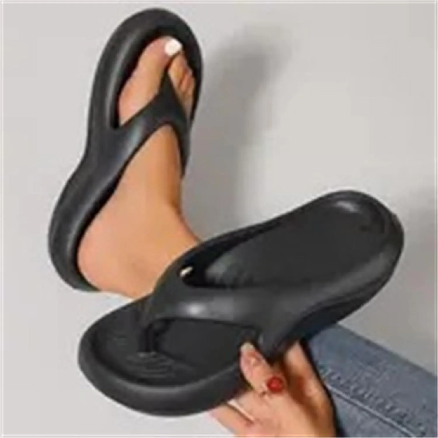 Pillow Flip Flops with Arch Support for Women Plantar Fasciitis Orthopedic Sandals Walking Platform Flipflops Pillow Soft Beach Shoes Non-slip Comfortable Lightweight Slippers Indoor and Outdoor