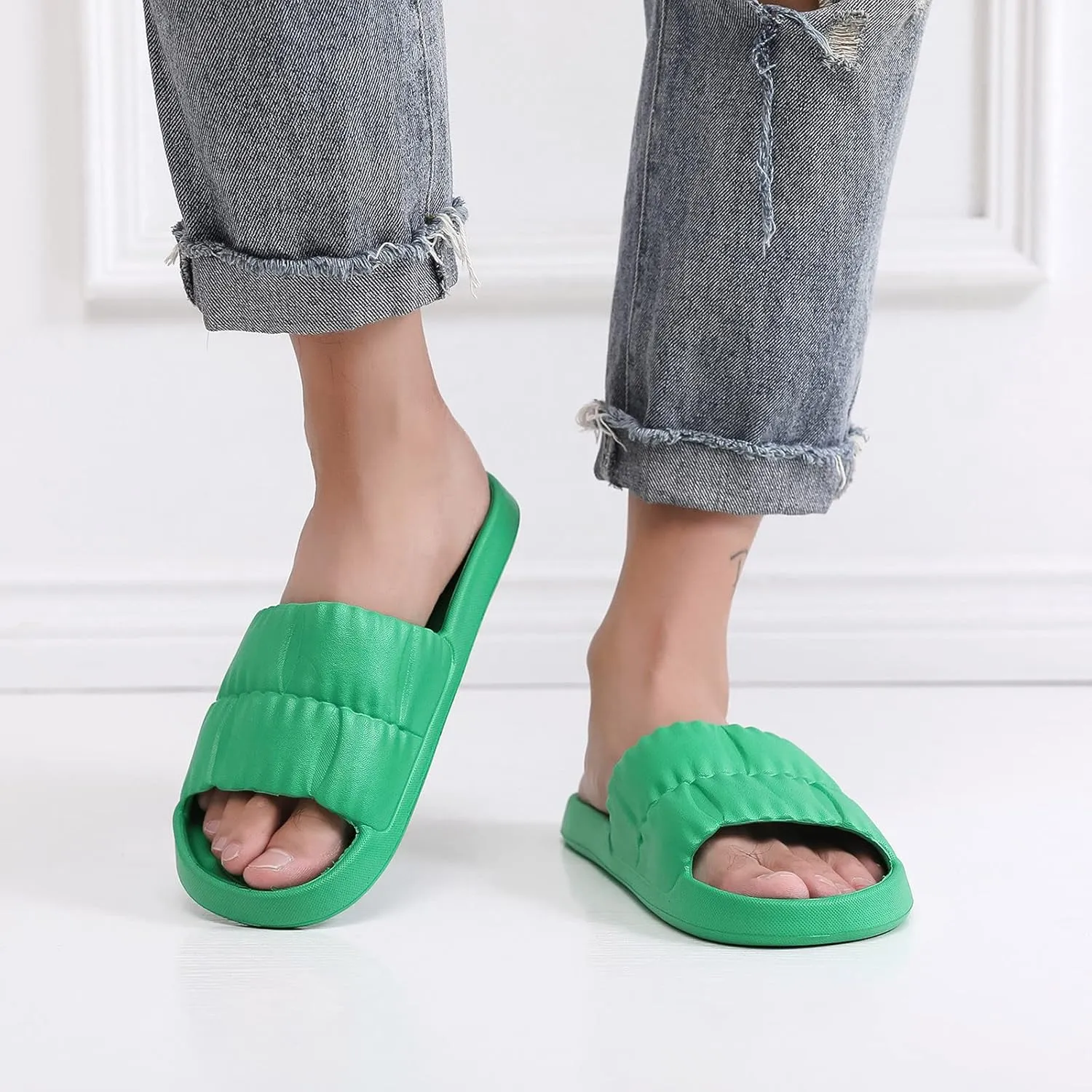 Pillow Slippers Mens Bath Slippers Womens Indoor Slipper Showers Sandals Dry Quickly Shower Slides Non Slip