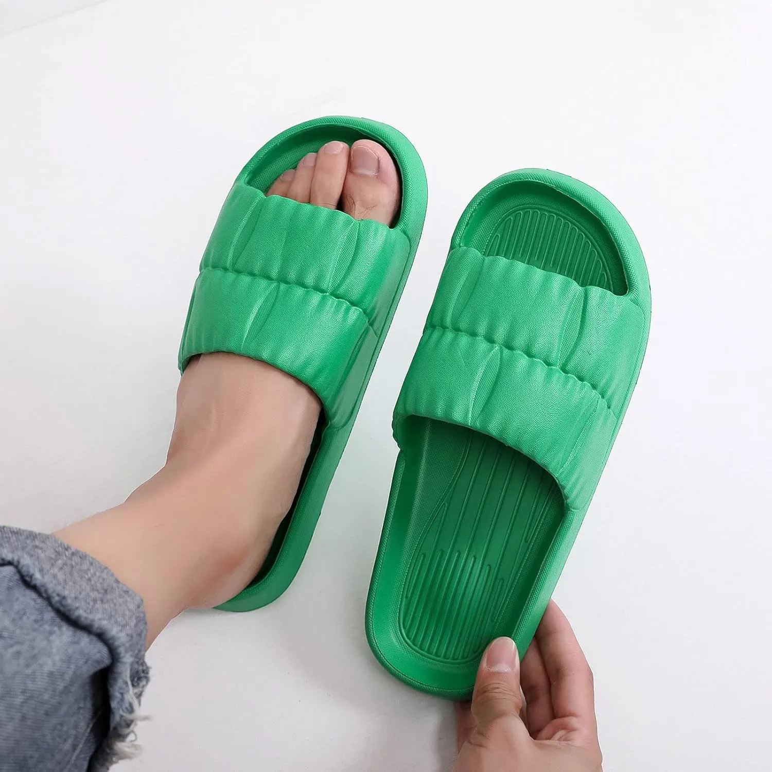 Pillow Slippers Mens Bath Slippers Womens Indoor Slipper Showers Sandals Dry Quickly Shower Slides Non Slip