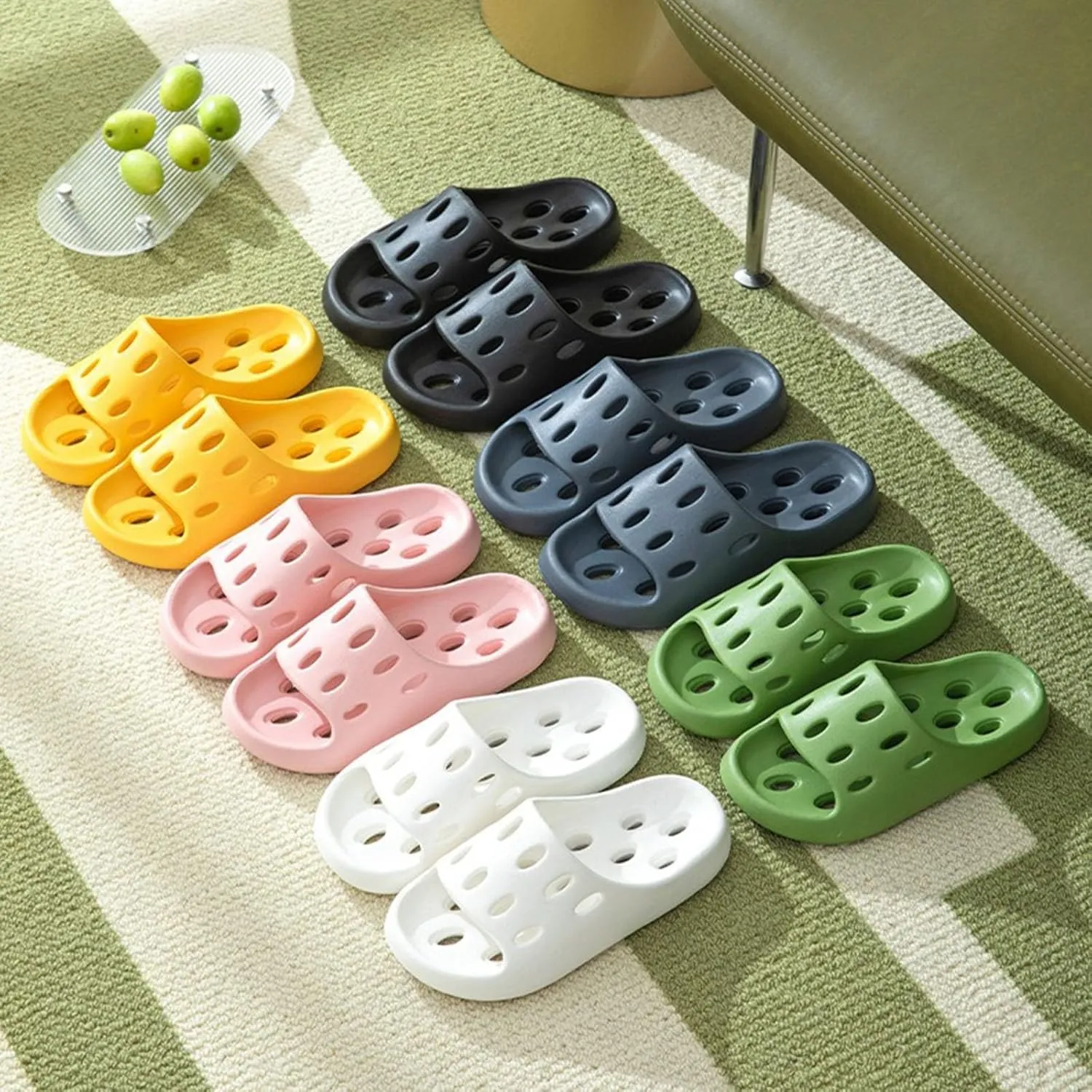 Pillow Slippers Women and Men Indoor Slipper Mens Bath Slippers Cloud Slides Comfortable Open Toe Non Slip