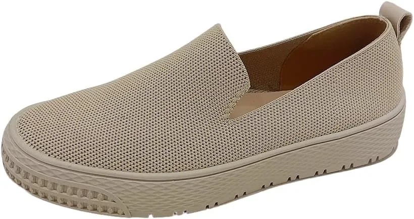 Platform Slip on Sneakers for Womens Slip On Sneakers Casual Knit Womens Walking Sneakers Platform Fashion Sneaker