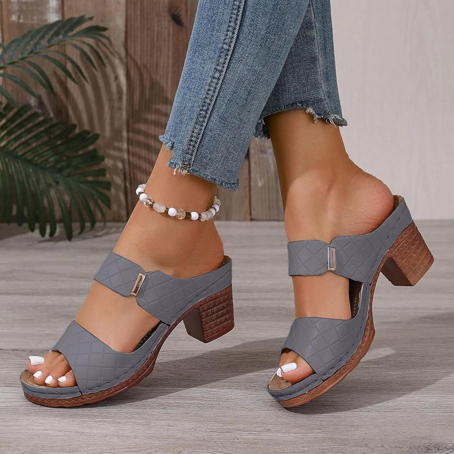 Platform Wedge Sandals for Women 2025 Dressy Summer Ankle Strap Wedges Casual Hollow Out Open Toe Low Heel Comfortable Sandal Work Sandals for Women Office Breathable Dress Shoes